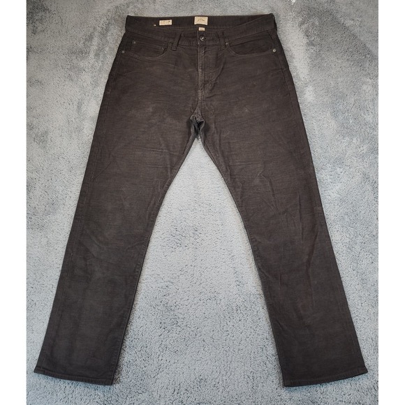 J Crew 770 Corduroy Pants Mens 33x30 Charcoal Gray Straight Leg 5 Pockets Casual - Picture 2 of 11